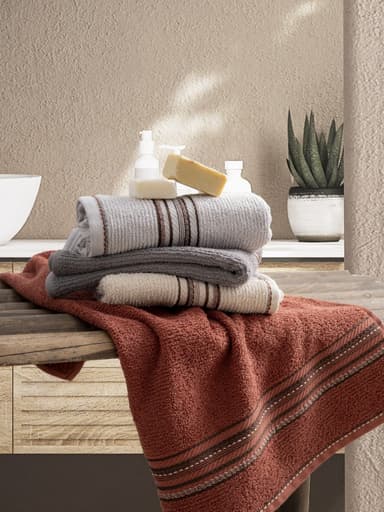 Suna 50×85 cm %100 Pamuk Havlu Seti – 4'lü, Yüksek Emici, El Yüz Havlusu