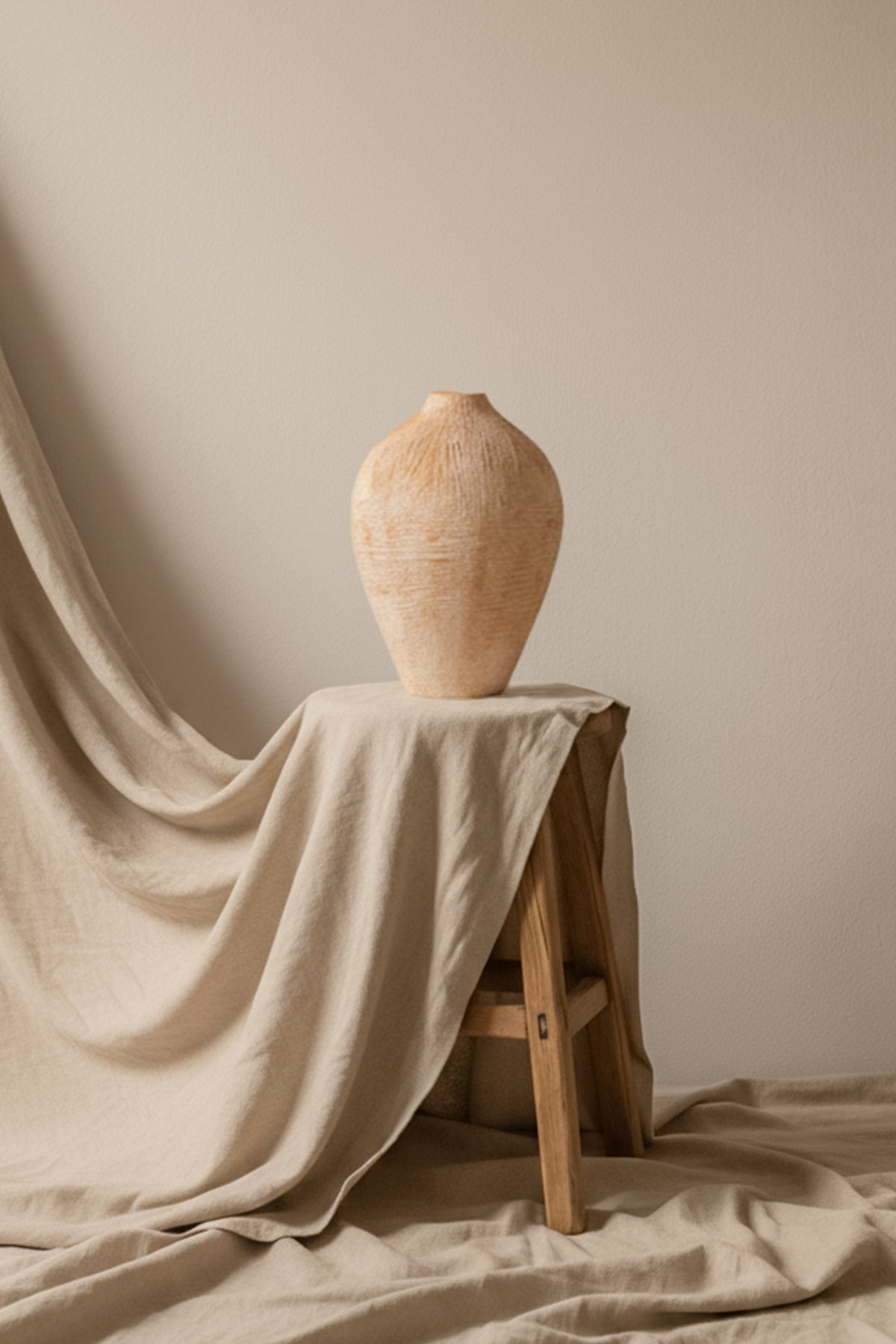 Ossa Dokulu Terracotta Vazo – Doğal Terracotta