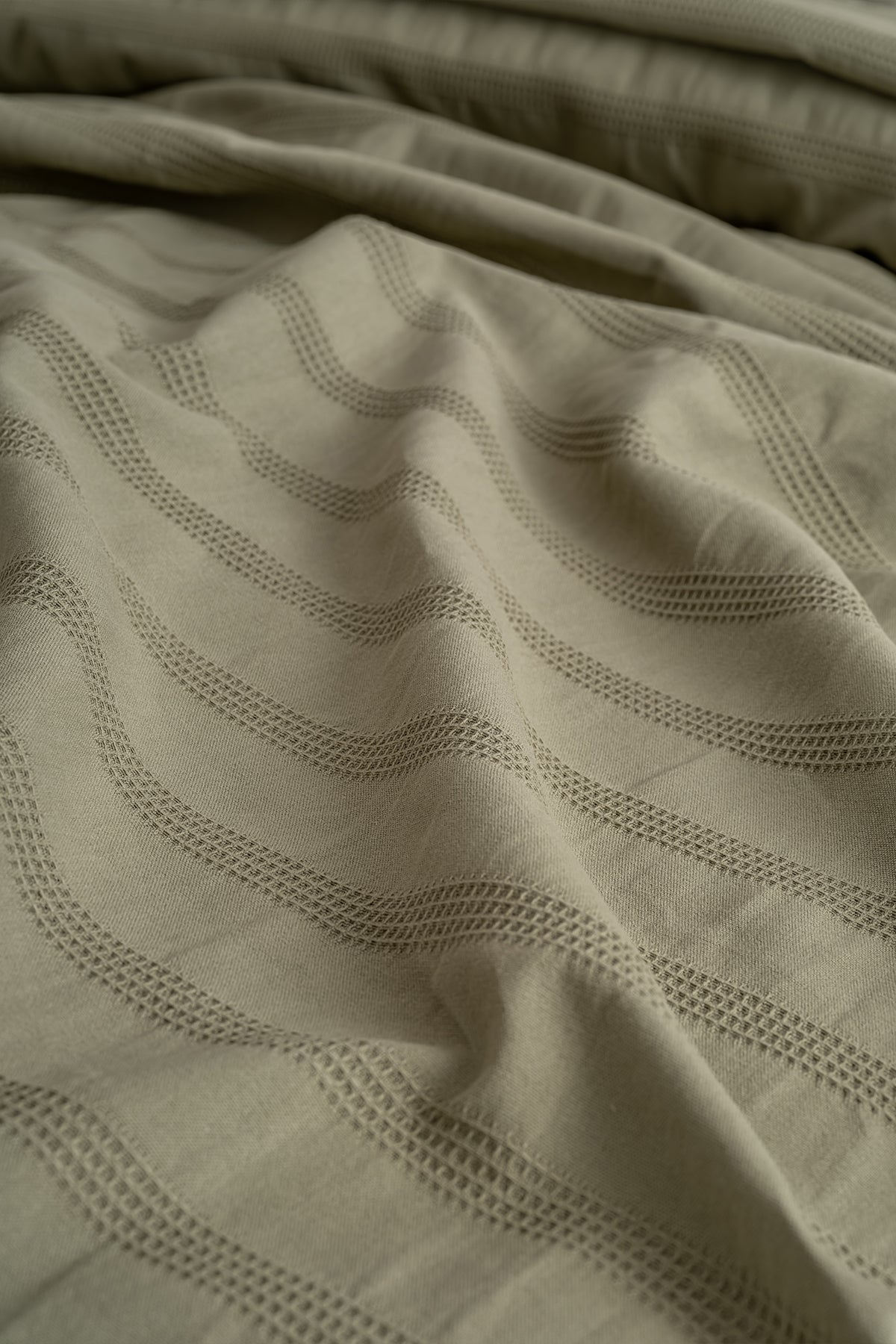 Alaca Çift Kişilik Pike Takımı – Haki Yeşil (200×220)