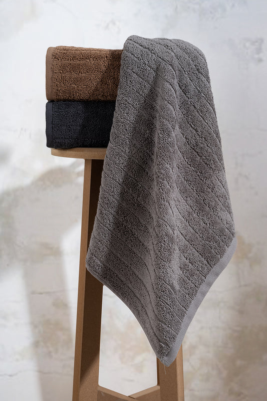 Çizgi Pamuk Yüz Havlusu Seti (3’lü) – 50×90