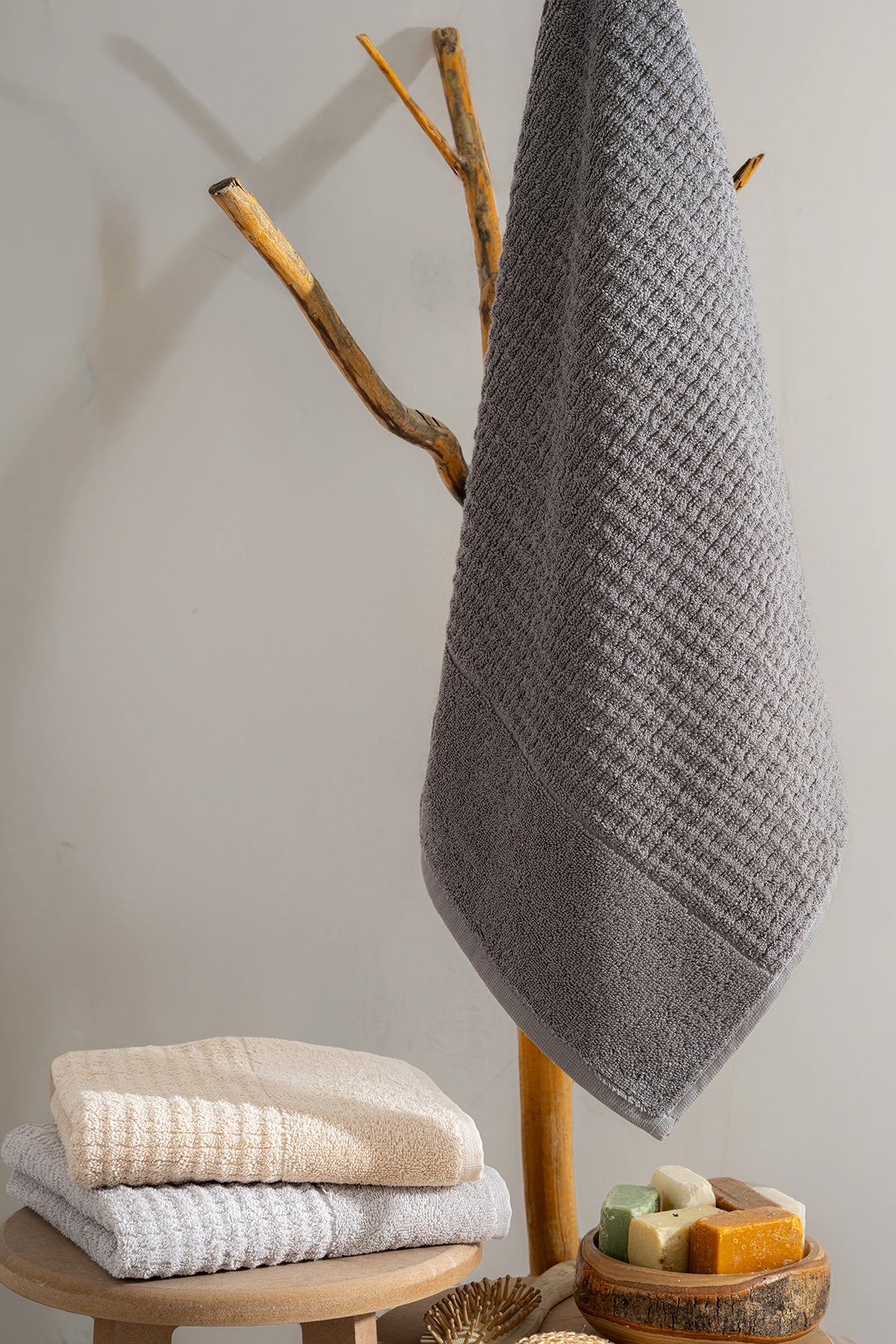 Dalga 3’lü Yüz Havlusu Seti – 50×90