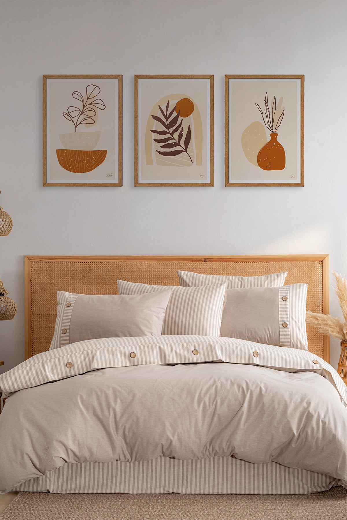 Linea Çift Kişilik Nevresim Takımı – Gri (200×220)