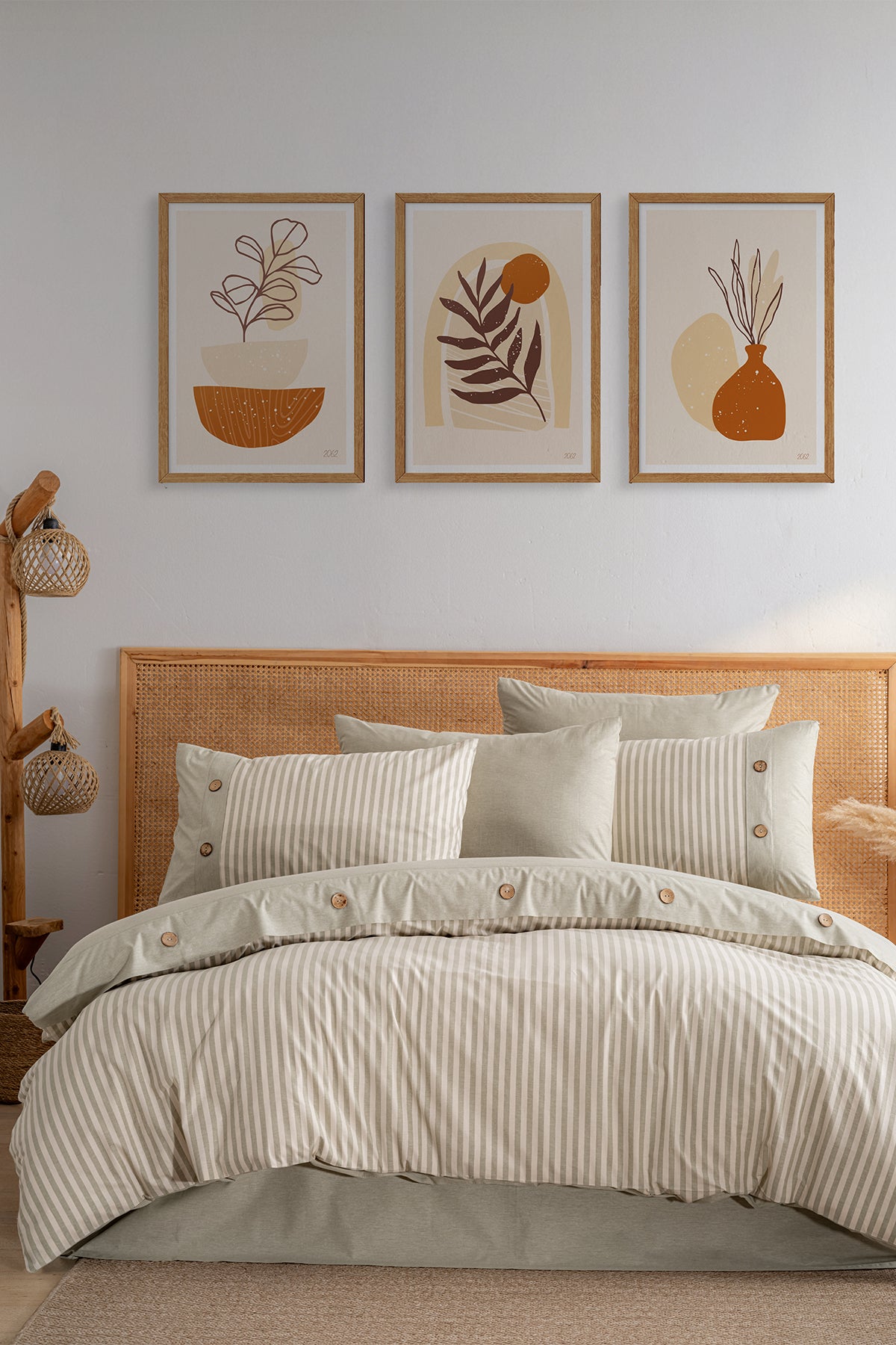 Linea Çift Kişilik Nevresim Takımı – Gri (200×220)